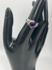 925 Sterling Amethyst Oval Ring - 3