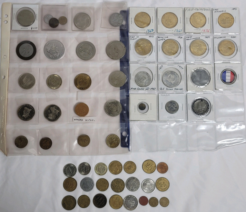 North American Coin & Token Lot . 59 Coins / Tokens