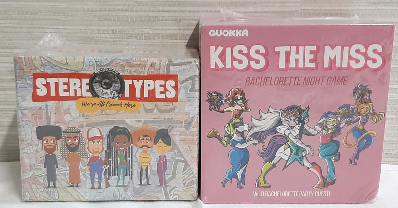 New in Box Kiss The Miss Bachelorette Night Game & Stereotypes Party Game