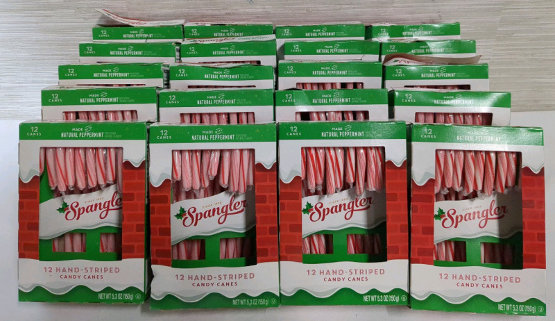 15+ New Boxes Spangler Peppermint Candy Canes 12 per Pack