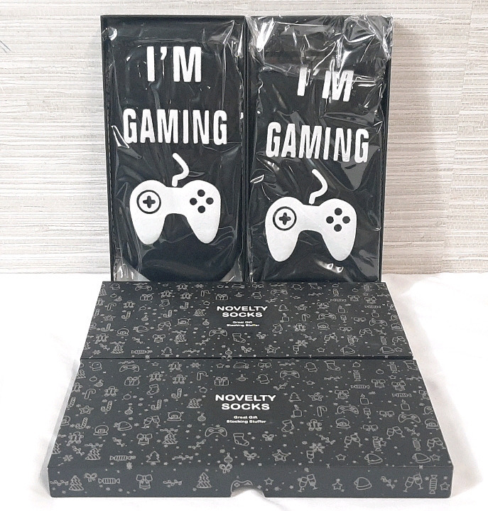 2 New Pairs of Novelty "I'm Gaming" Socks