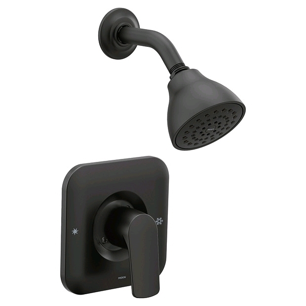 As New Moen Shower Head Matte Black Rizon Model T2812BL Retails for $227 (Valve Not Included)