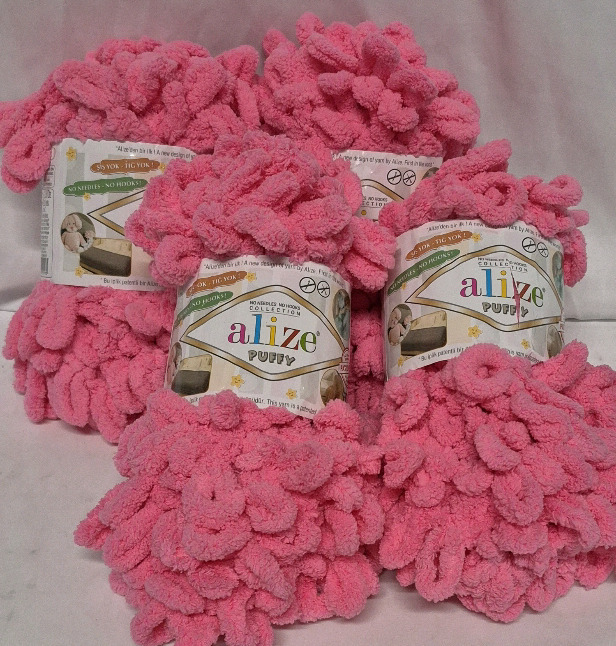 4 New Packs Alize Puffy Yarn 9.8yards per Pack