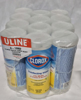 12 New Bottles Clorox Wipes Lemon Scent - 35 Wipes Per Bottle