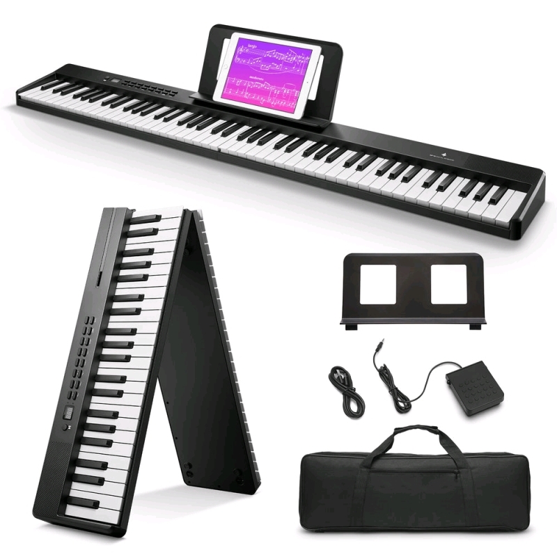 As New Donner Electronic Keyboard DP-10 - 88-Key Foldable Semi-Weighted Digital Piano Kit with Bluetooth for Beginner's Retails for $329