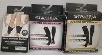 2 New Pairs of Graduated Compression Socks | 1 New Pair Unisex Compression Arch Support Sleeves