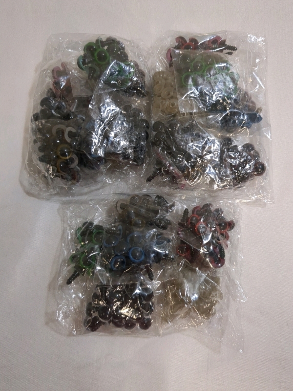 3 New Packs Assorted Eye Colours for Stuffed Animals