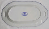 Delftware Royal Twicket Handpainted Trinket Dish with Tulip Design . Measures 10"&times;5 3/4" - 2