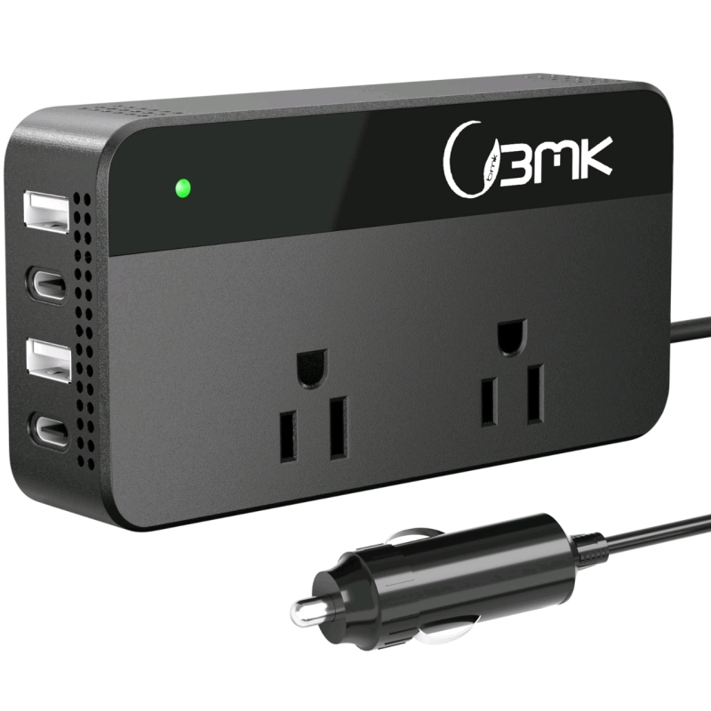 New in Box &bull; BMK 200W Car Power Inverter DC 12V to 110V AC Power Converter with 4 USB Ports and 2 AC Outlets | Retails Over $80!