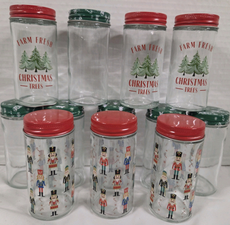 12 New | 83mL Holiday Themed Spice Jars