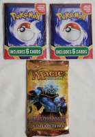 Two (2) Pok&eacute;mon Trading Cards Sealed Packs & Magic the Gathering Dragon's Maze Sealed Pack