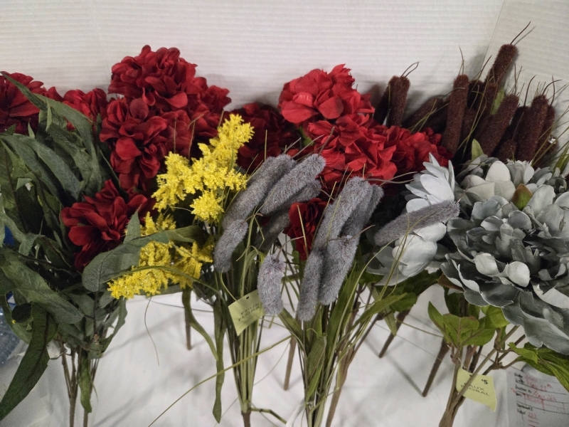 13 New | Variety Faux Flowers | Largest Measures 22" | Retails Over $50