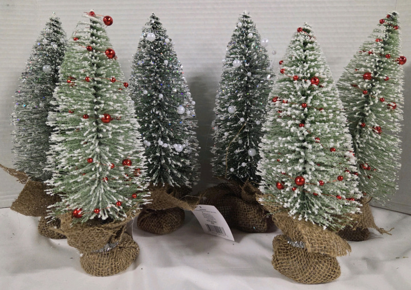 6 New | 12" Lovely Faux Pine Tree Tabletop Decor