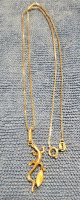 Sterling Gecko necklace 18" box chain