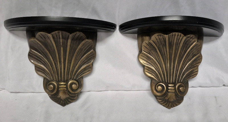 2 Decorative Metal Wall Plate Displays - 9.5" L by 4.25" W by 8" H