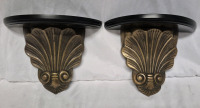 2 Decorative Metal Wall Plate Displays - 9.5" L by 4.25" W by 8" H