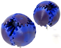 2 New 3D Printed Interlocking Gear Fidget Toys - Each Around 2" Across