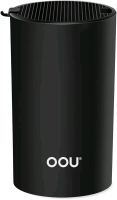 New in Box &bull; OOU Modern Universal Knife Block, Easy to Clean, Drains Water To Help Keep Blades Sharp - 5.5" Diameter &times; 9.25" Tall
