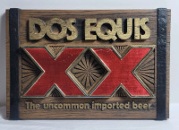 DOS EQUIS XX Plastic Wall Beer Sign . Measures 17.5"&times;15"