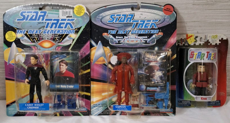 3 New Star Trek Themed Action Figures | Tallest Box Height- 9.8"