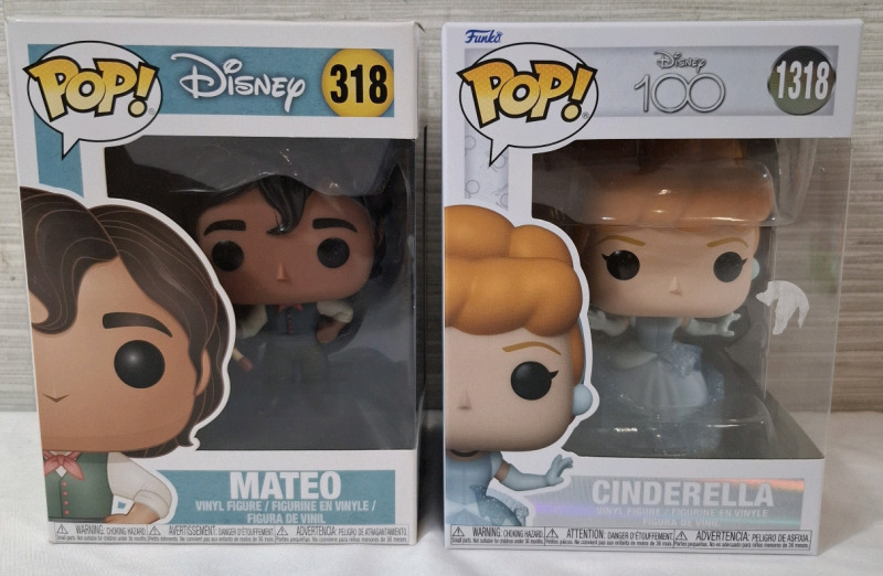 2 New in Box Funko Vinyl Figures | Theme - Disney | Box Measurements- 6.2" X 4.5"