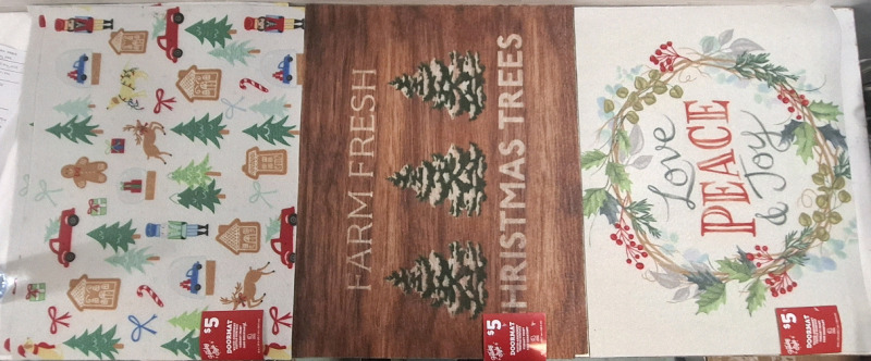 5 New Holiday Style Doormats | Water Absorbent | Measurements- 18" X 24" each