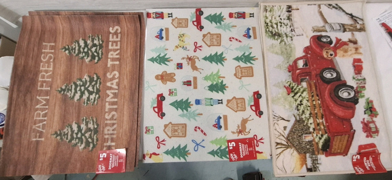 5 New Holiday Style Doormats | Water Absorbent | Measurements- 18" X 24" each