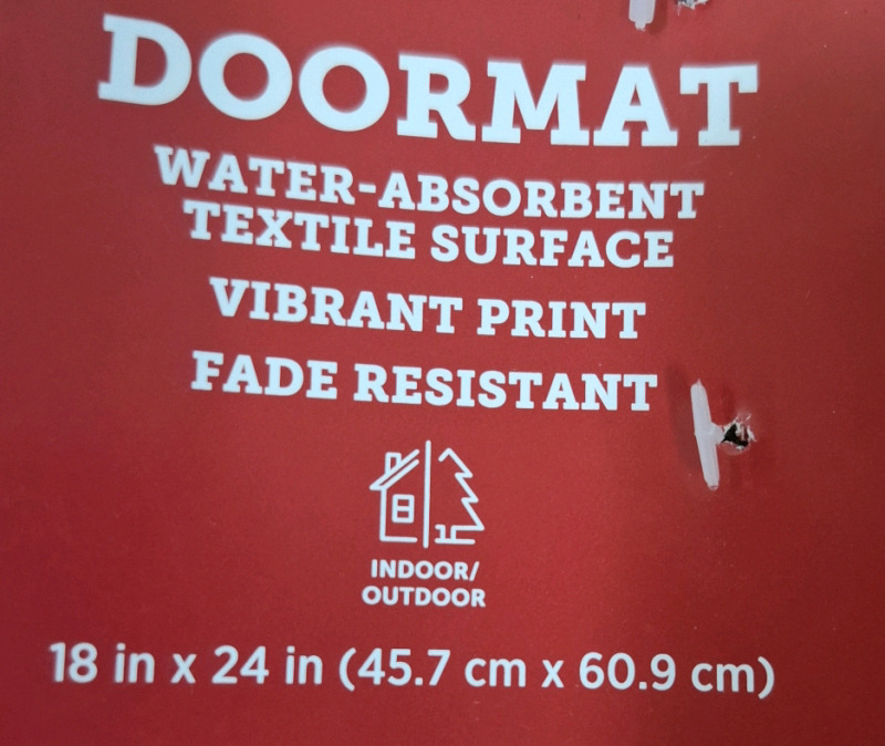 5 New Holiday Style Doormats | Water Absorbent | Measurements- 18" X 24" each