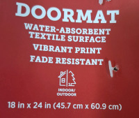 5 New Holiday Style Doormats | Water Absorbent | Measurements- 18" X 24" each