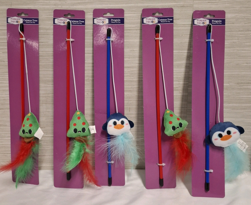 5 New Forever Pals Cat Toys | Biggest Packet Height: 14.5"