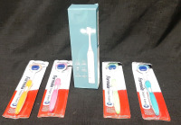4 New Formula Tongue Cleaners & Motorized Toothbrush
