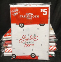 6 New Packs of Holiday Peva Tablecloths