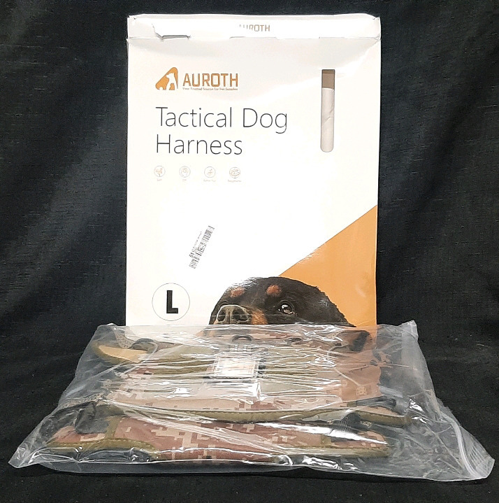 New Auroth Tactical Dog Harness for Large Dogs Desert Camo