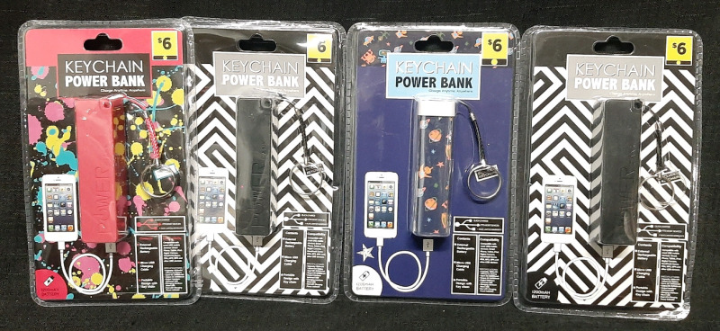 4 New Keychain Micro-USB Power Banks