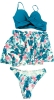2 New Size LARGE Women's 3-Piece Bikini Bathing Suits With Skirts - 3