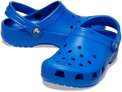 New Size Kids J6 CROCS Classic Clogs: Blue Bolt