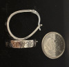 S925 Silver Oval Greek Key Hoop Earrings <br/>Approximately .87 Inch Drop Stamped - 6