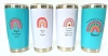 4 New Cute Teacher Appreciation Travel Tumblers With Lids - 7" Tall Rachb