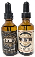 2 New GIACINTO'S Premium Beard Oils - Bay Rum Tonic & Outlaw Orange (60ml ea)