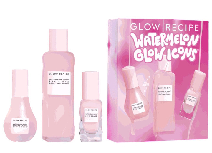 New - Glow Recipe Watermelon Glow Icons Skincare Kit . Retail $85