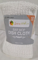 12 New | Bar Mop Dish Cloths | Measures 12" x 12" Ea.