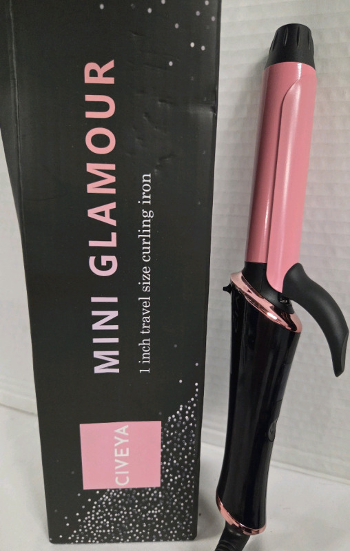 New | Civeya Travel Size 1" Curling Iron | Measures 9&frac12;" Long