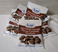 8 New Sweet Smiles Chocolate Covered Pecan Caramel Clusters BB JAN 16 2026 / 2.5oz/71g
