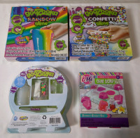 4 New Boxes Creative Kids Goozooka Confetti and Rainbow Slime & Soap Kit Bundle