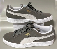 New PUMA Men's Classic+ Suede Sneakers (Size 7, Steeple Grey & White)