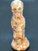 Red Grid Crystal Skull Natural Stone Unique Veins Approximately 3.14 Inch - 5