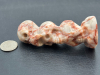Red Grid Crystal Skull Natural Stone Unique Veins Approximately 3.14 Inch - 6
