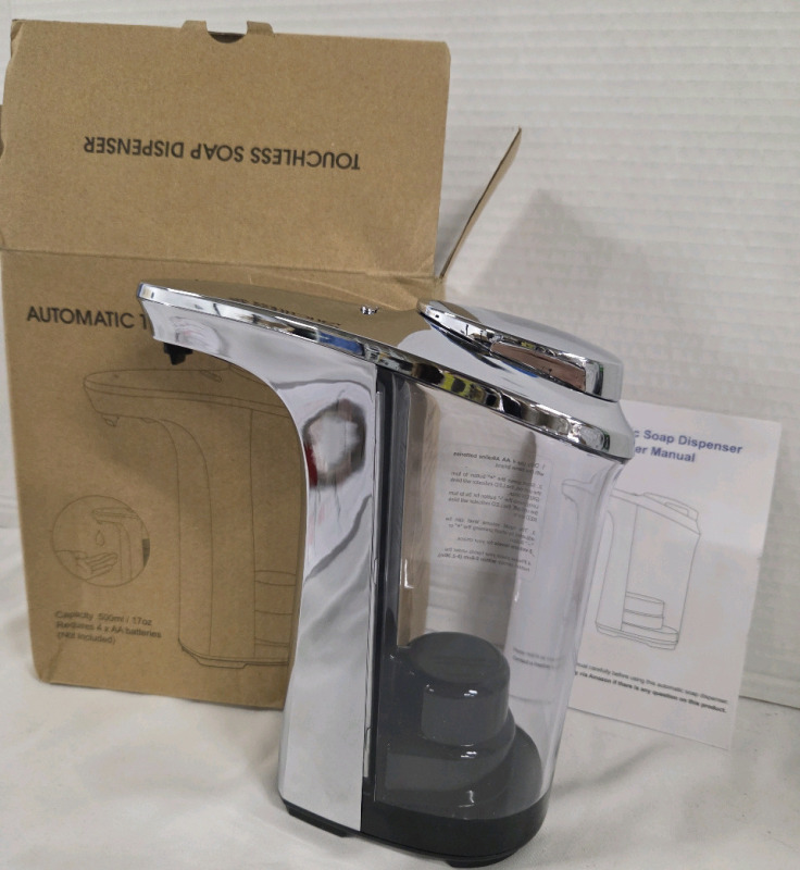 New | Automatic Touchless Soap Despenser | Capacity 500ml/17oz | Requires 4x AA Batteries