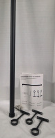 New | 1.3m-2.1m Curtain Rod w/ 3 Support Brackets