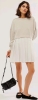 New Size XS Women's FREE PEOPLE Eleanor Sweatshirt with Built-In Skirt - Grey Combo | Retails Over $170!